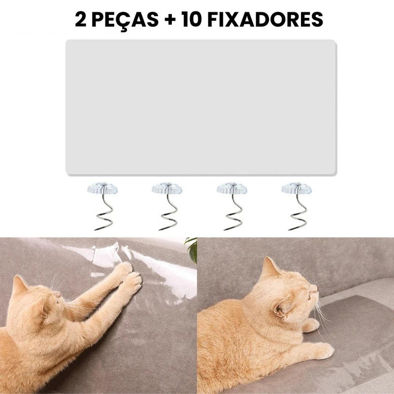 Protetor de Sofá Transparente Anti Arranhões para Gatos Meow