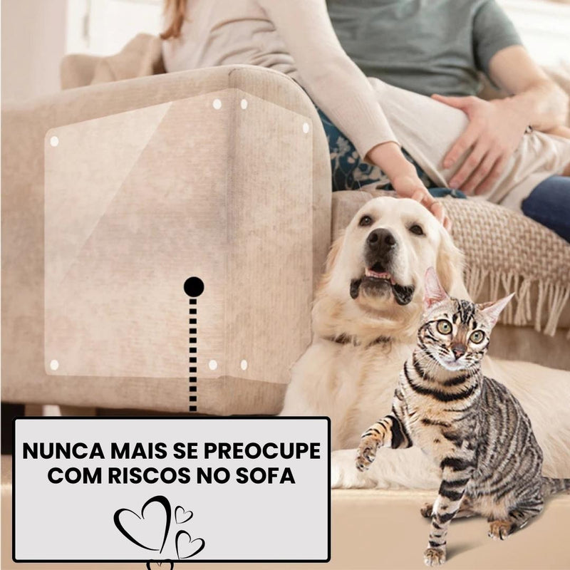 Protetor de Sofá Transparente Anti Arranhões para Gatos Meow