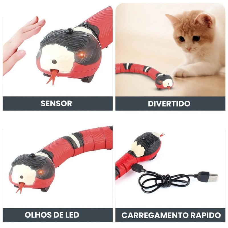 Brinquedo cobrinha para gatos