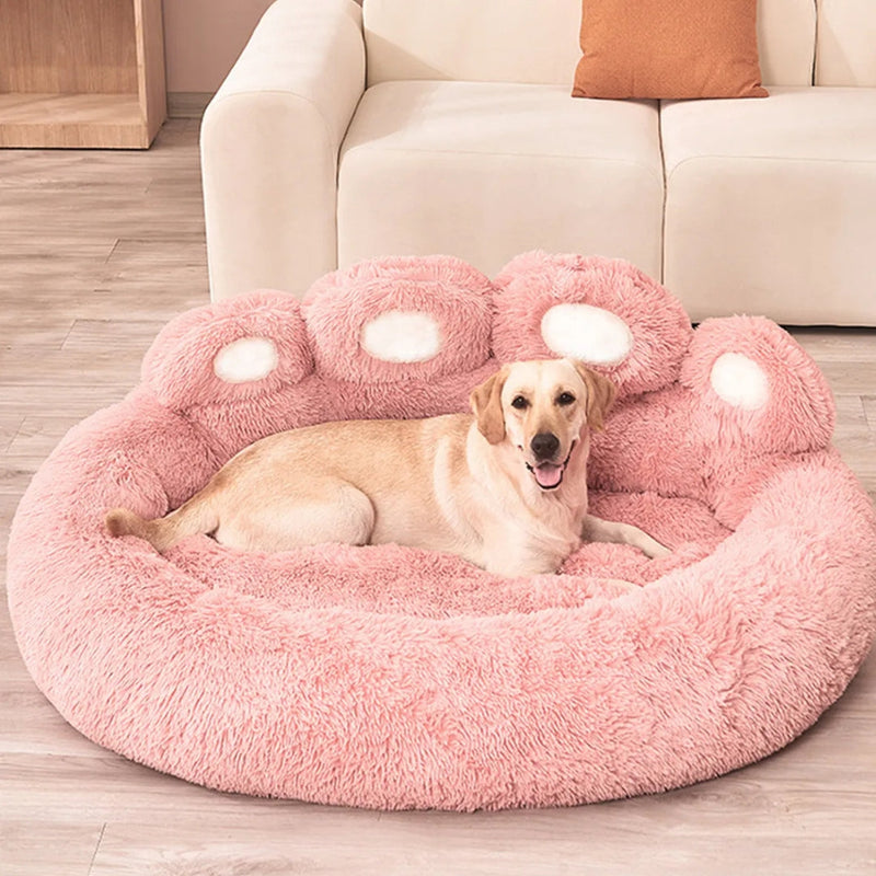 Cama para Cachorro Ultra Macia com cabeceira de patas PawRest