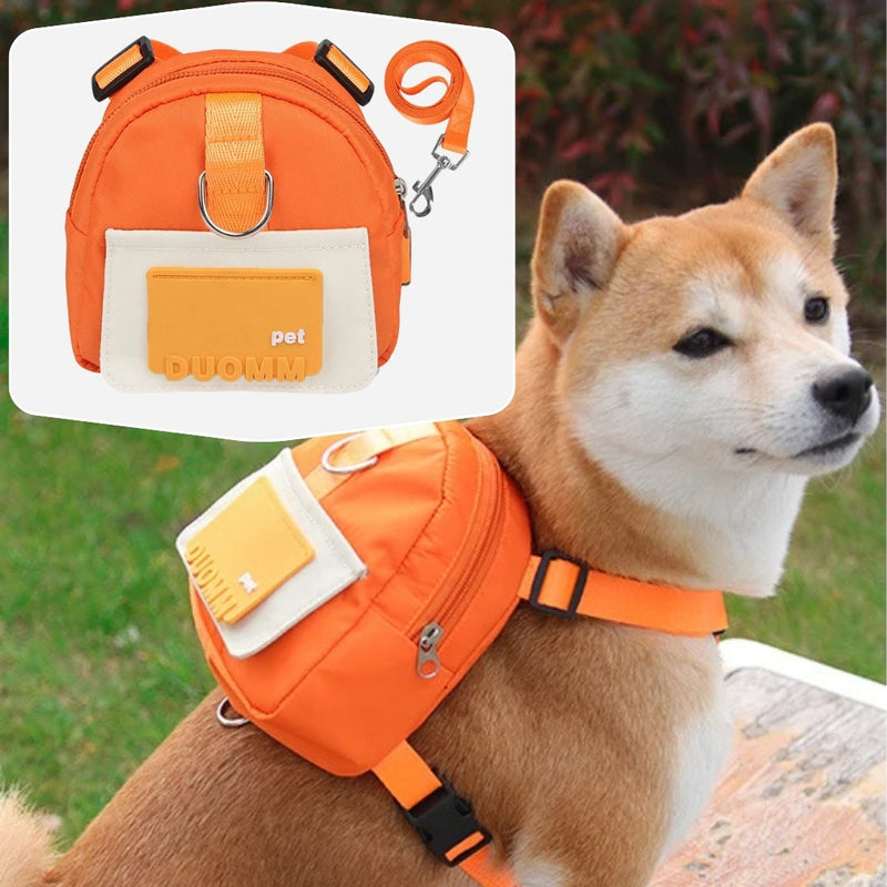 Mochila para cachorro com guia peitoral incluso PetPack