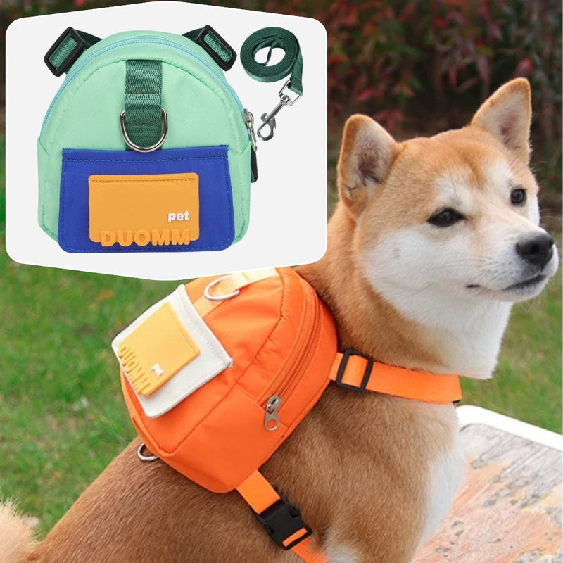 Mochila para cachorro com guia peitoral incluso PetPack