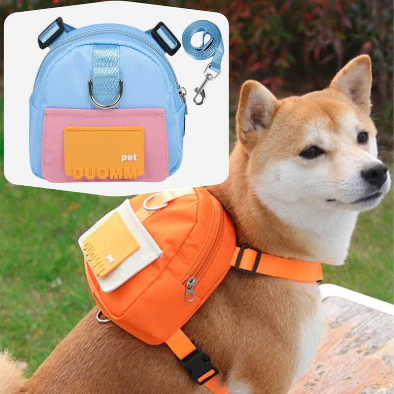 Mochila para cachorro com guia peitoral incluso PetPack